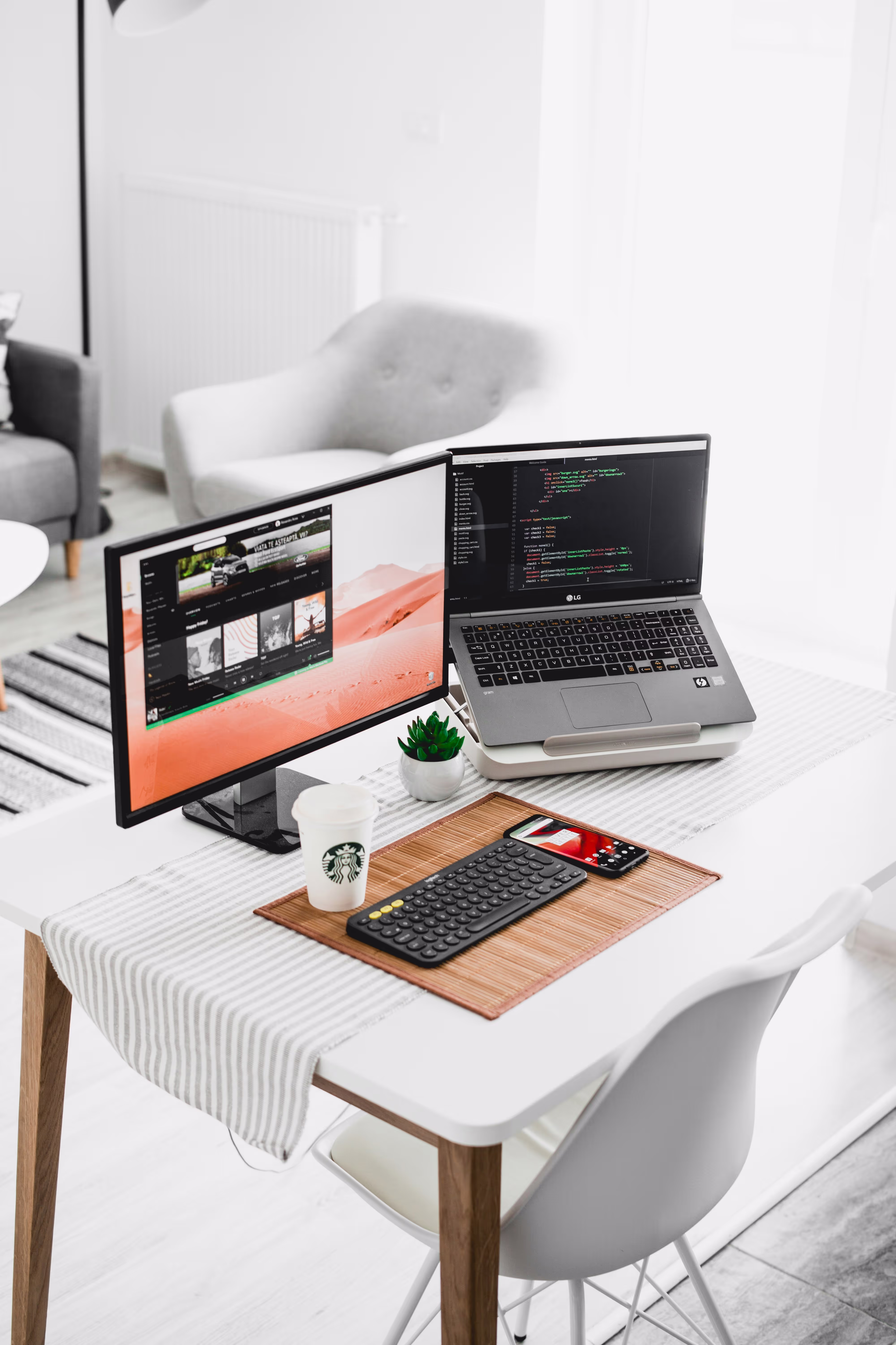 monitor on a desk